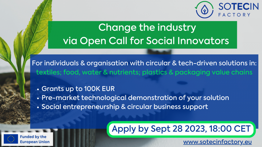 SoTecIn Factory launched an Open Call for Social Innovators
