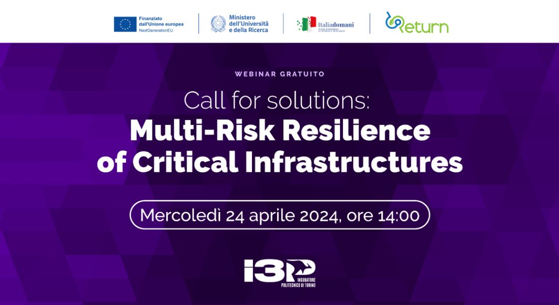 Call for solutions – Multi-Risk Resilience of Critical Infrastructures