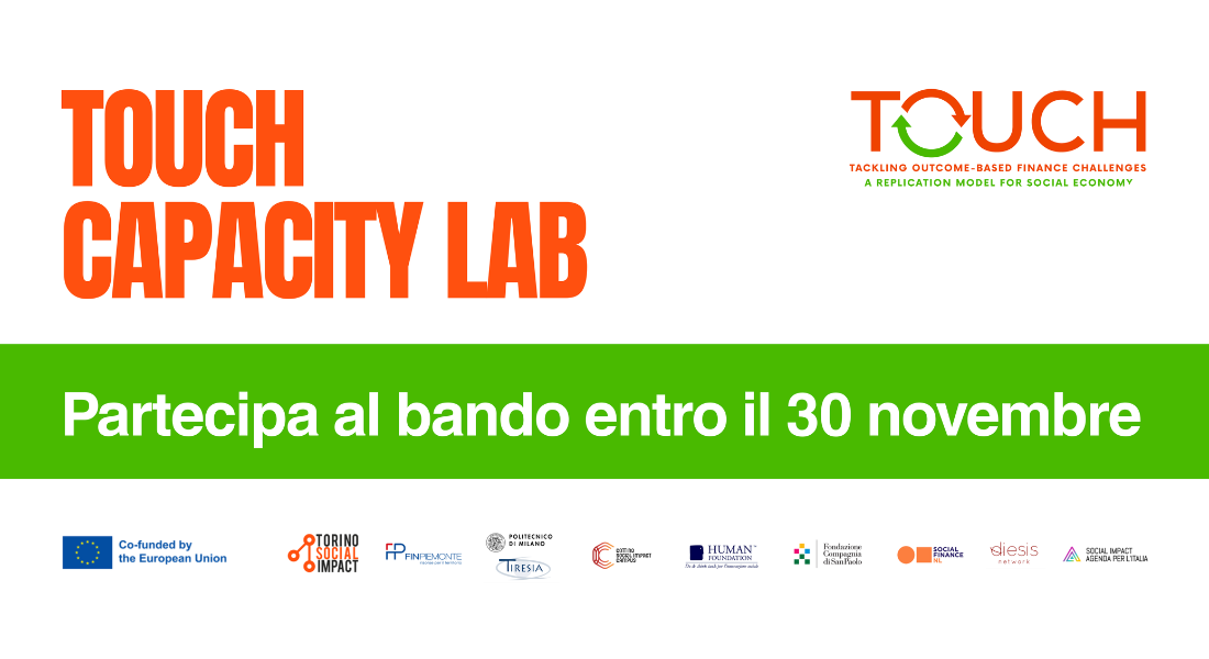 Aperto il bando TOUCH CAPACITY LAB: candidature entro il 30 novembre 2025
